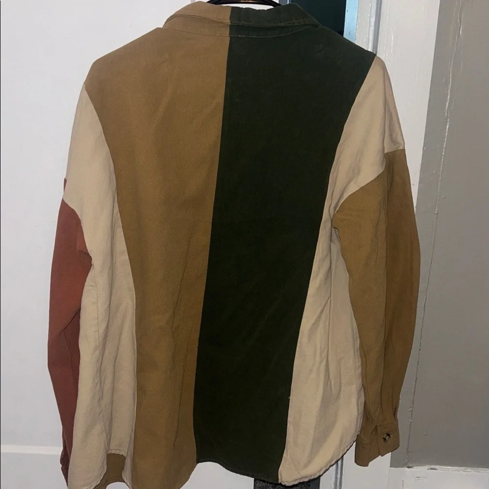 NWOT Colorblock Shacket - Picture 3 of 5